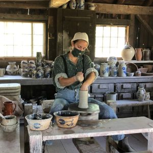 Pottery demonstration at Genesee Country Village