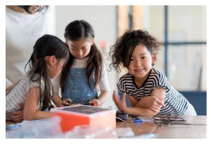 Girls at STEM camp