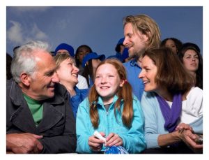 Grandparents at live event with grandkids