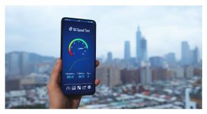 Internet speed test on cellphone