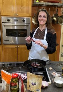 Caroline Barret in kitchen