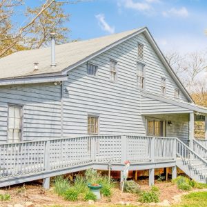 Home entryway with ramp and stairs