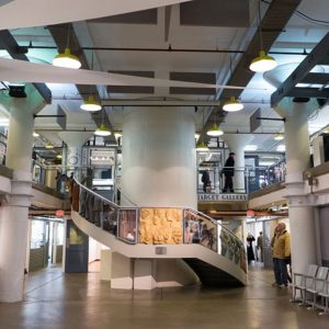 Interior photo of hallway in art center