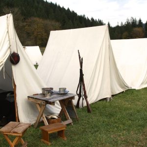 Revolutionary war encampment tents