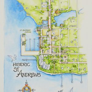 illustrated map of Historic St. Andrews