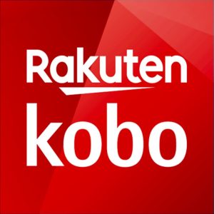 The text "rakuten kobo" is printed in white on a red background