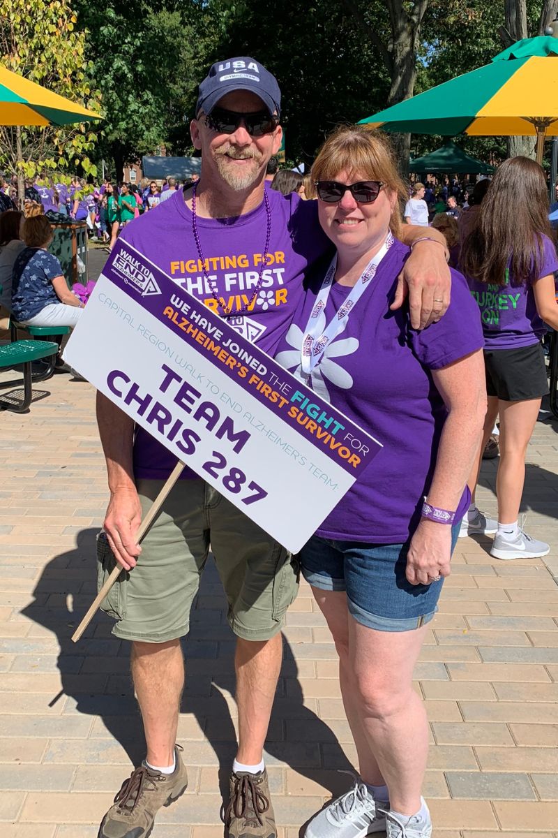 Chris and Cheri Davis at an Alzheimer's Association fundraiser