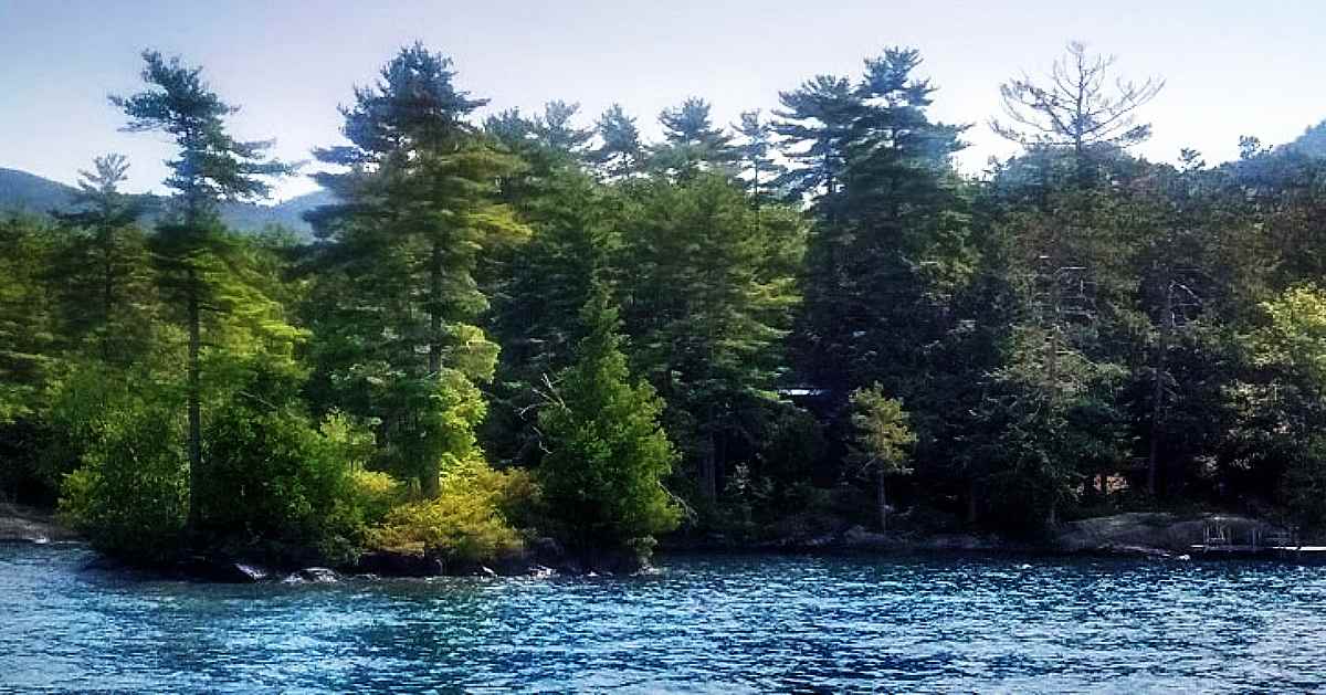Water view of Hudson Valley Island State Park