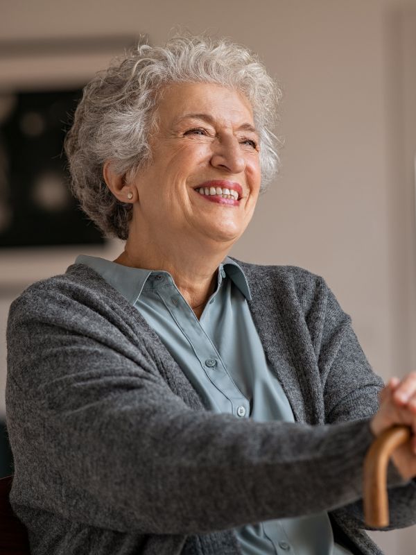 senior woman laughing