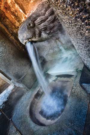 UNESCO-recognized spa Font del Lleó in Catalonia, Spain