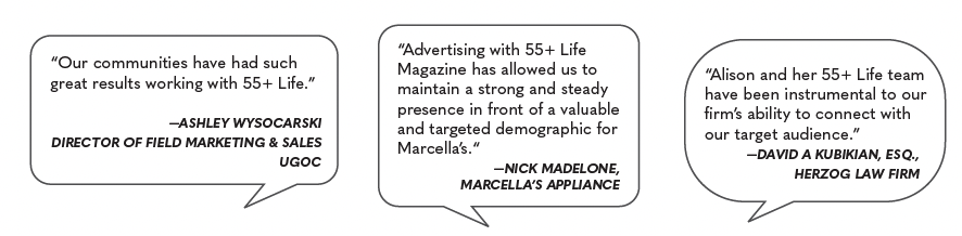 Advertiser Reviews of 55+ Life