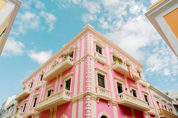 Spanish colonial architecture is found throughout the streets of Old San Juan.