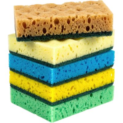 stack of kitchen sponges