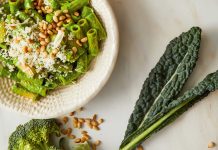 Creamy Green Pasta Creamy green pasta can be made with kale or broccoli