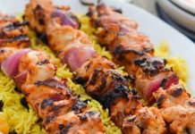 Middle Eastern-Style Grilled Chicken Kabobs Middle Eastern-Style Grilled Chicken Kabobs - recipe courtesy of Jenn Segal, Once Upon a Chef